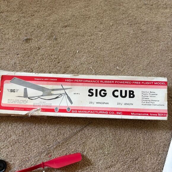 Sig Cub KIT FF-1 Balsa Plane For Parts *Read* - Picture 2 of 7